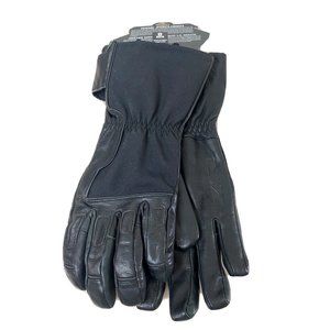 Z1R WP Recoil Motorcycle Riding Gloves Mens Medium /8  Black Leather/Fabric NWT
